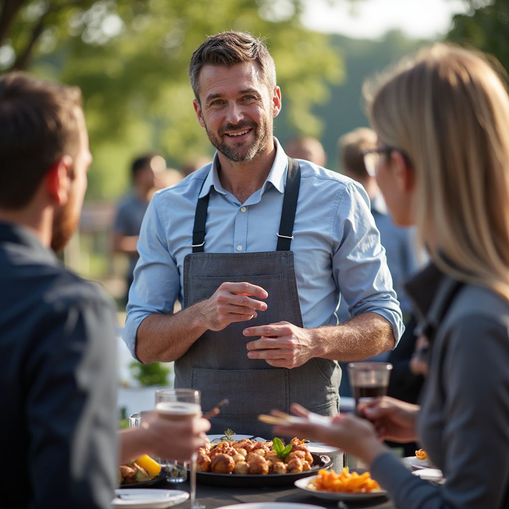 Marcus Johnson in business attire at corporate event